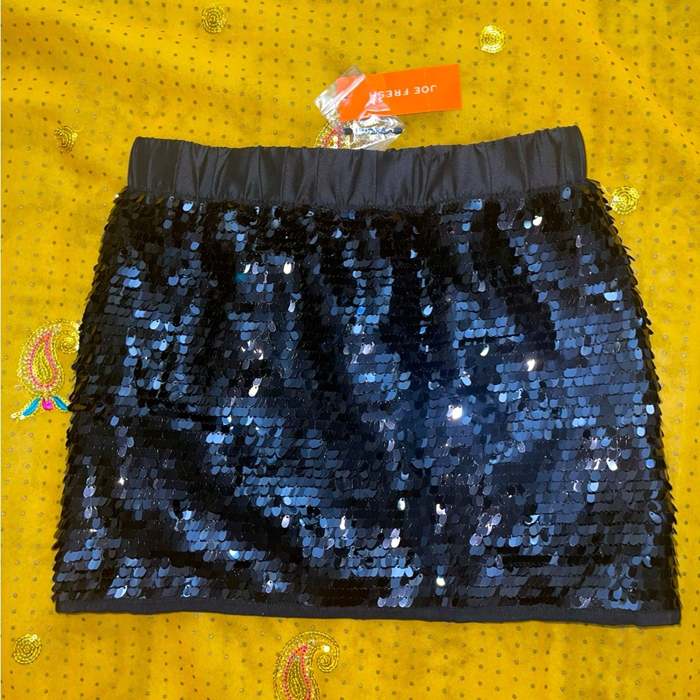Mini skirt sequine work